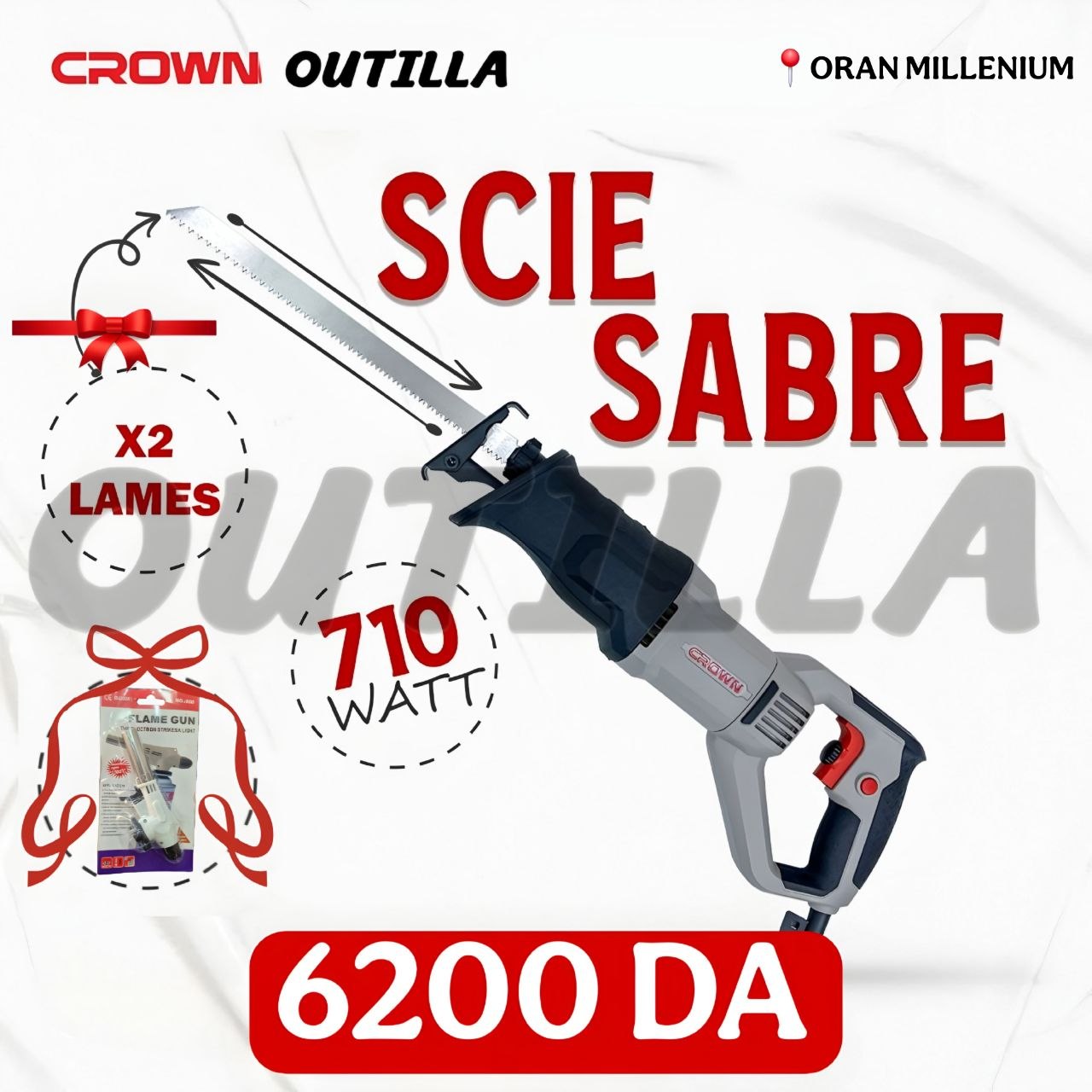 Scie sabre 710w Crown